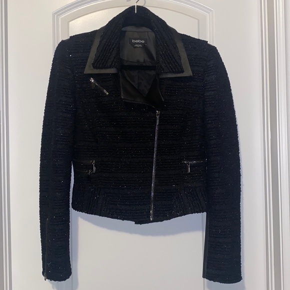 Bebe tweed and leather jacket - Picture 2 of 6